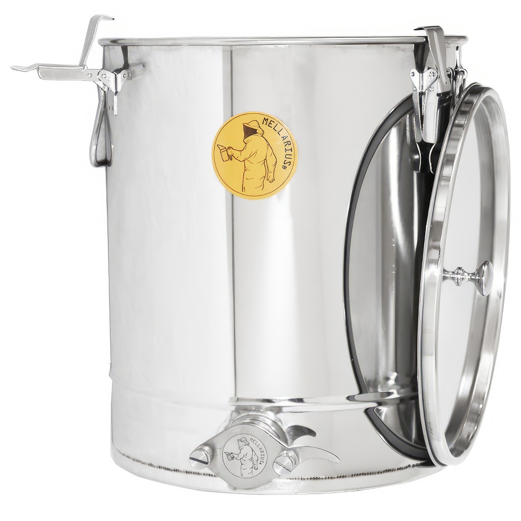 Mézpergető vödör Mellarius OptiLine 35 kg - rozsdamentes acél csappal TV