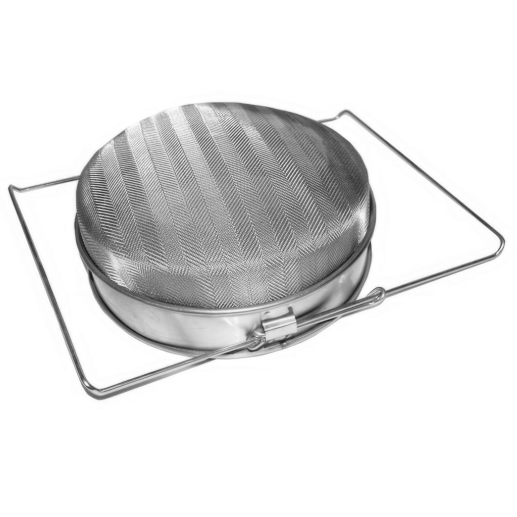 Dupla szűrő (szita) rozsdamentes acél 24 cm fogantyúkkal DE3