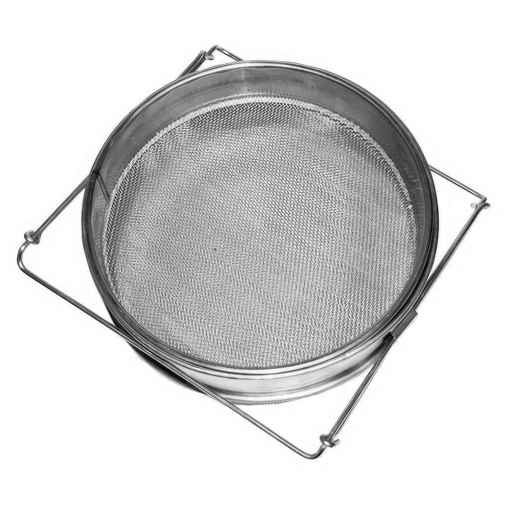 Dupla szűrő (szita) rozsdamentes acél 24 cm fogantyúkkal DE3