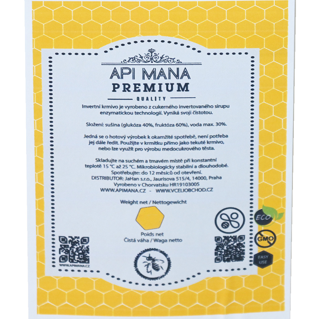 Invertcukor APIMANA - 1 kg (34 Kč/kg) - SZEMÉLYES ÁTVÉTEL