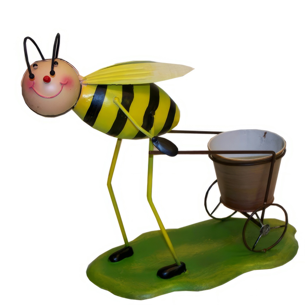 Virágcserép talicskával D