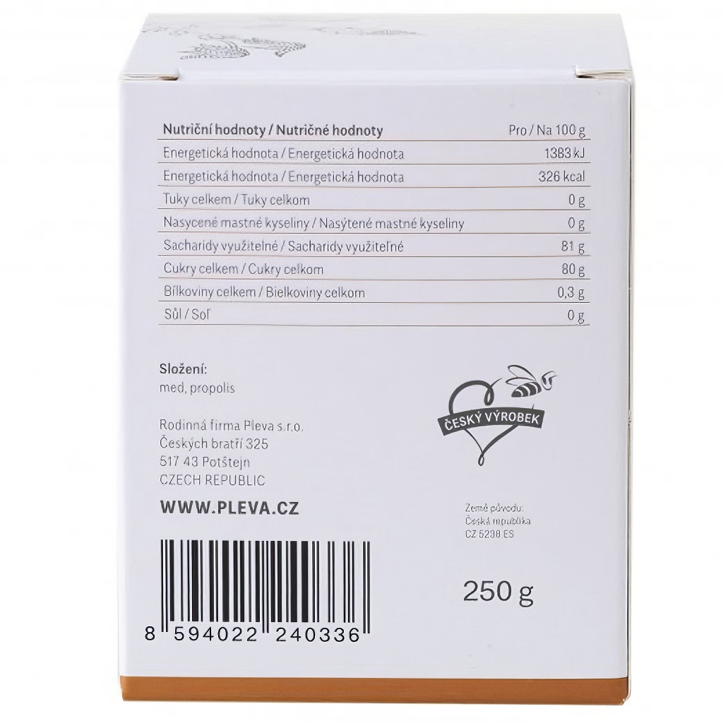 Pleva Propolisz mézben - 250g