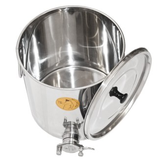 Pergetővödör Mellarius MiniLine 25 kg - rozsdamentes csap
