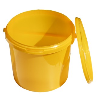 Műanyag mézeskanna 7 kg sárga