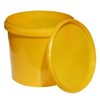 Műanyag mézeskanna 7 kg sárga
