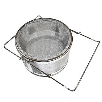 Magas szűrő (szita) dupla fenekű 25 cm fogantyúkkal