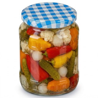 Befőttesüveg tető TO 82 - Kék kockás