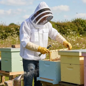 Professzionális méhészruha kalappal, méret: S-XXL