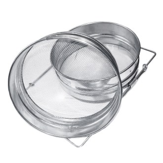 Kettős szűrő (szita) ónozott 21 cm fogantyúkkal