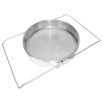 Dupla szűrő (szita) rozsdamentes acél 24 cm fogantyúkkal DE 4