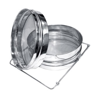 Kettős szűrő (szita) ónozott 21 cm fogantyúkkal