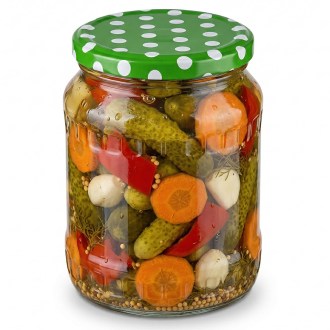 Befőttesüveg tető TO 82 - Pöttyös - zöld