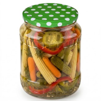 Befőttesüveg tető TO 82 - Pöttyös - zöld
