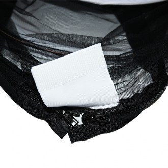 Cserélhető kalaprész cipzárral a méhészruhához