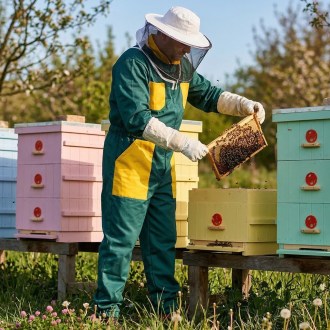 Méhészeti overál, zöld - CZ méret: 52-60