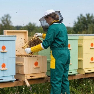 Méhészeti overál, zöld - CZ méret: 52-60