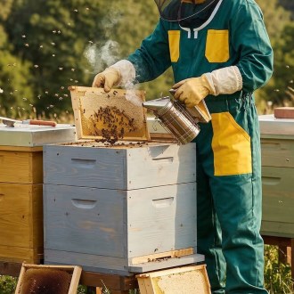 Méhészeti overál, zöld - CZ méret: 52-60