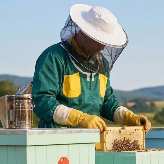 Méhészeti overál, zöld - CZ méret: 52-60
