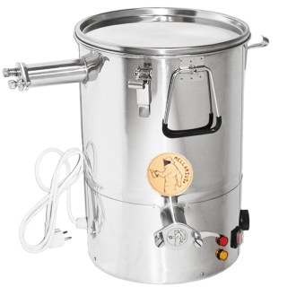 Pergetett méz ülepítő és tárolóedény Mellarius MaxiLine 25 kg beépített fűtőtesttel
