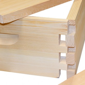 Langstroth Jumbo (285 mm) felsőláda - 10 keretes - cinkelt - szétszerelt