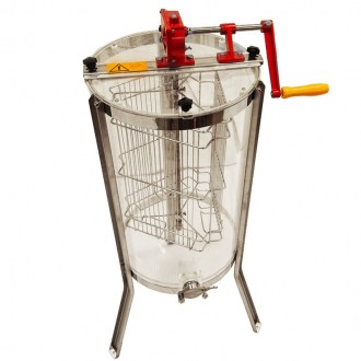 Mellarius ProLine átlátszó 3 keretes kézi mézes pergető nagy karral P40