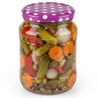 Befőttesüveg fedő TO 82 - Pöttyös - lila
