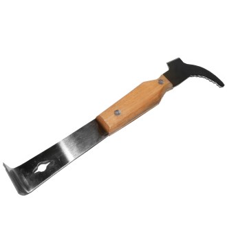 Méhészeti feszítővas Swiss Biene, nagy rozsdamentes acél fa markolattal, 26 cm