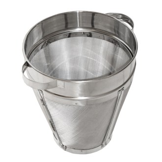 Kúpos szűrő préselés nélkül 25 kg-os edényekhez