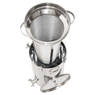 Kúpos szűrő préselés nélkül 50 kg-os edényekhez