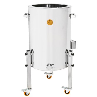 Kristálytalanító mézpergető vödör fűtéssel Mellarius MaxiLine 230 V - 163 liter / 225 kg