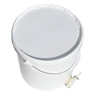 Mézpergető edény 25 kg-os szeleppel - fehér