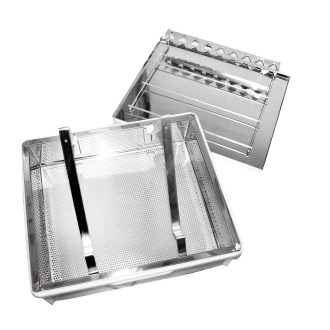 Fedelezőtálca ApiNord - rozsdamentes acél - 2 keretes lerakóval