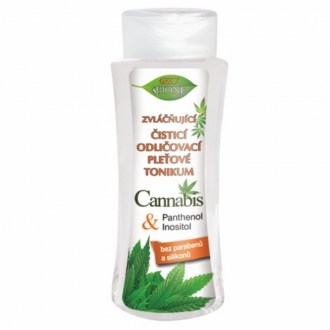 Bőrlágyító tisztító és sminkeltávolító arctonik CANNABIS 255 ml