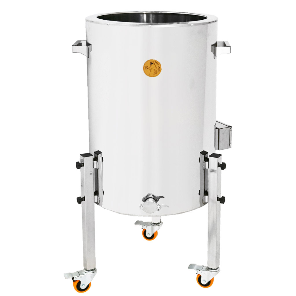 Kristálytalanító mézpergető vödör fűtéssel Mellarius MaxiLine 230 V - 54 liter / 70 kg
