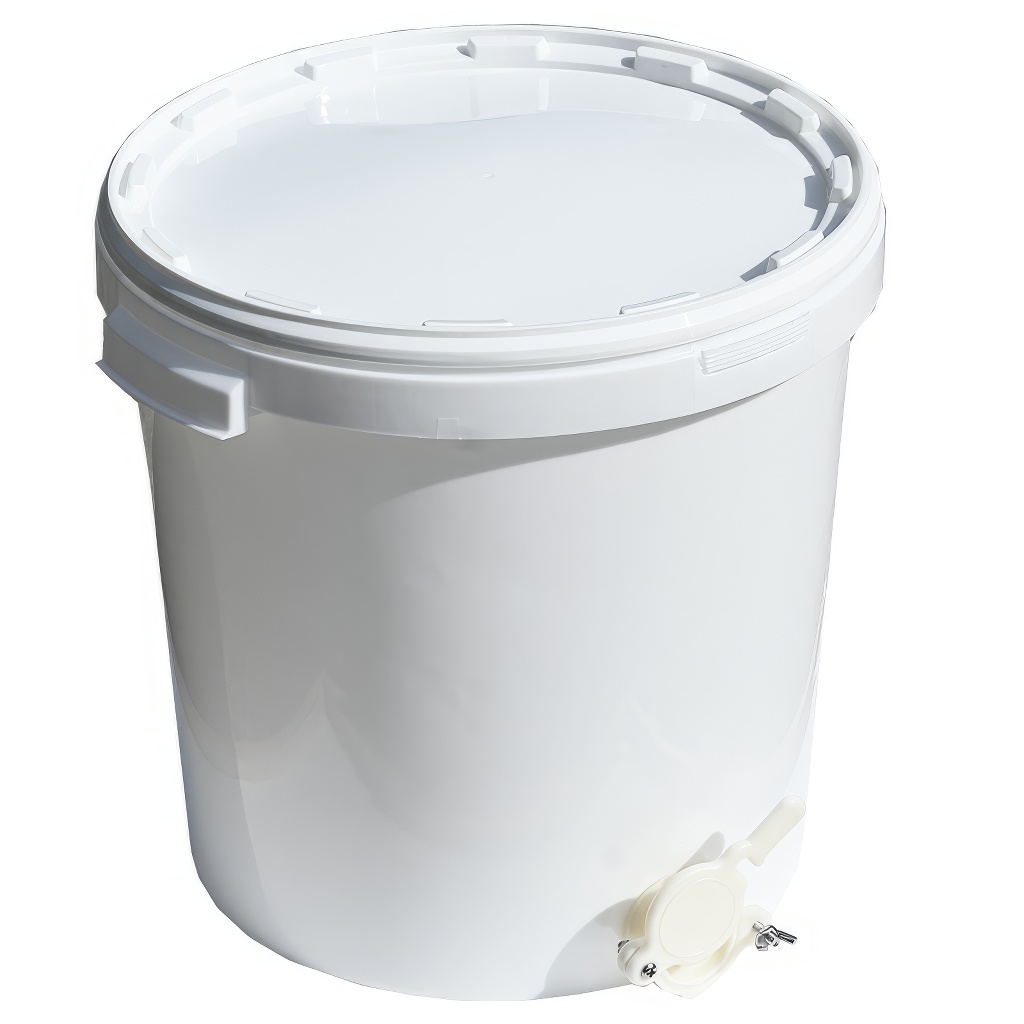 Mézpergető edény 40 kg-os csappal - fehér