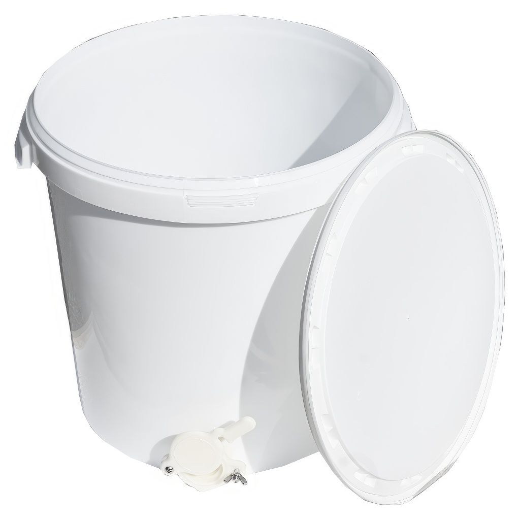 Mézpergető edény 40 kg-os csappal - fehér