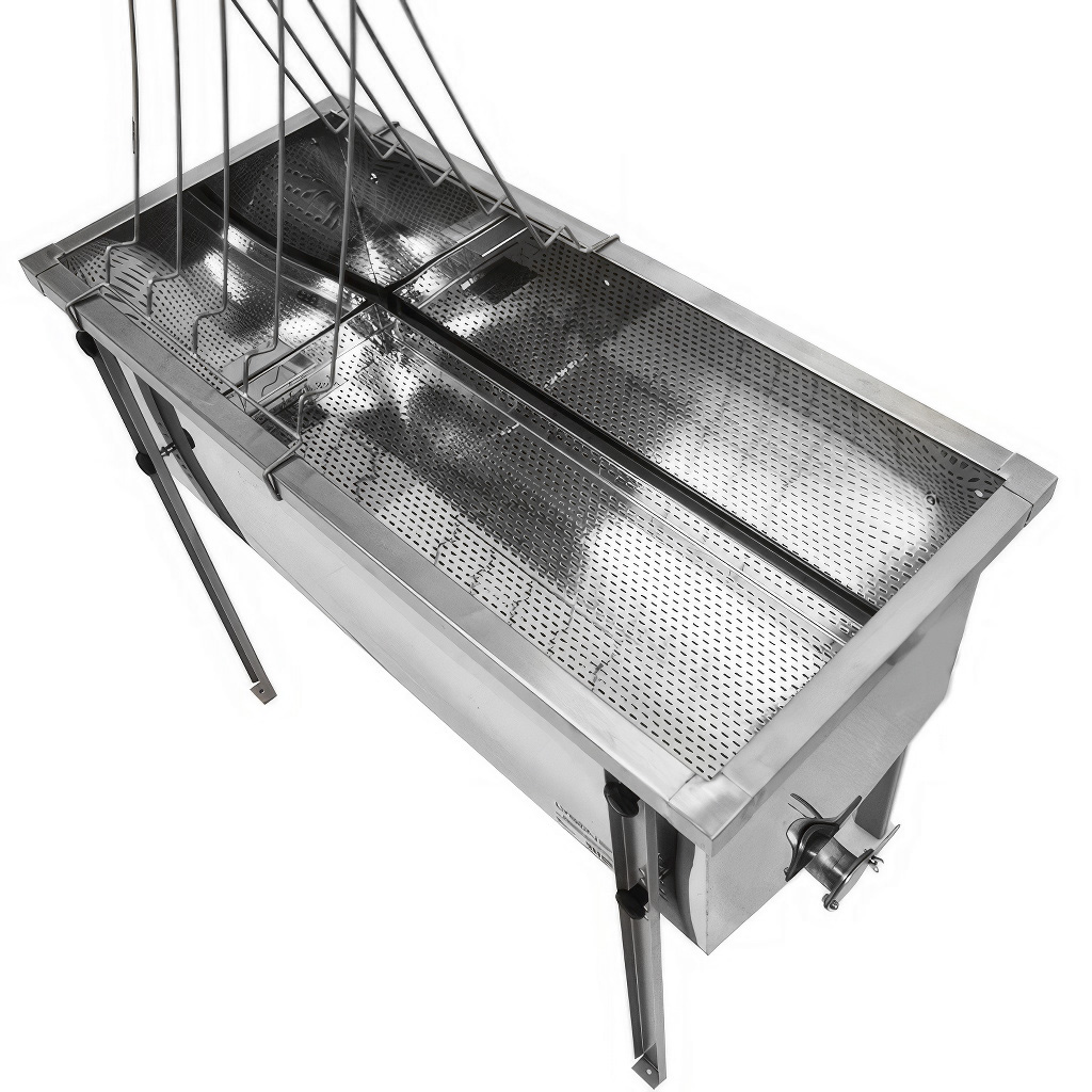 Mézes keret fedelező asztal Lysoň Optima - rozsdamentes acél kád - P 75 cm 39 x 24