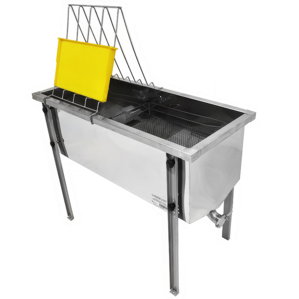 Mézes keret fedelező asztal Lysoň Optima - rozsdamentes acél kád - P 75 cm 39 x 24