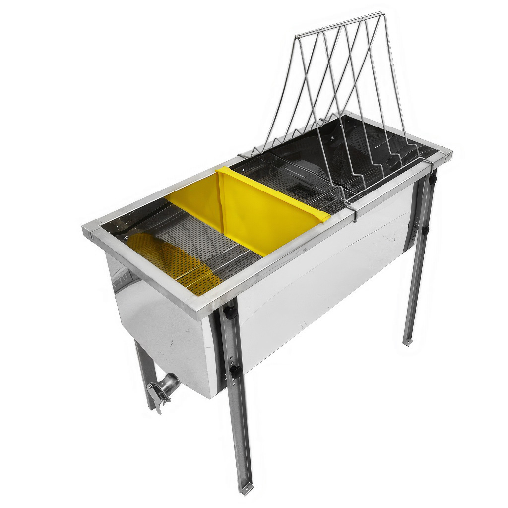 Mézes keret fedelező asztal Lysoň Optima - rozsdamentes acél kád - P 75 cm 39 x 24