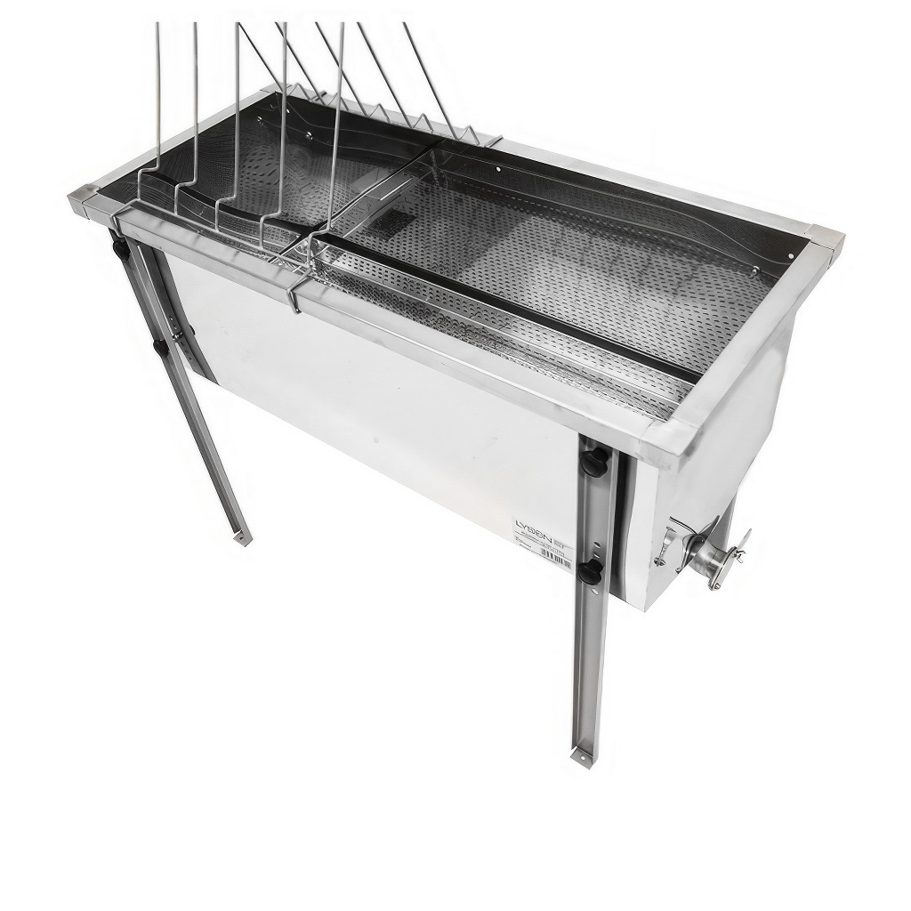 Mézes keret fedelező asztal Lysoň Optima - rozsdamentes acél kád - P 75 cm 39 x 24