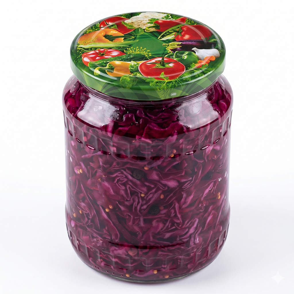 Befőző kupak TO 82 üveghez - RTS - Zöldség 2 - 700 db - teljes karton